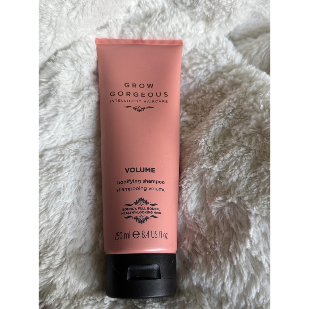 Grow Gorgeous Volume Bodifying Shampoo 250ml 8.4oz Rice Protein Caffeine Vegan